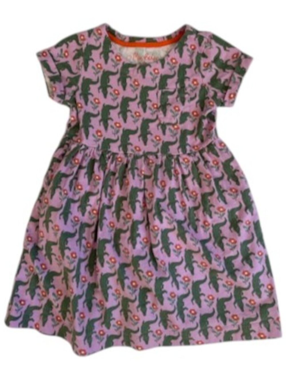 Title: Mini Boden Girls Pink Alligator Print Dress Size 4-5